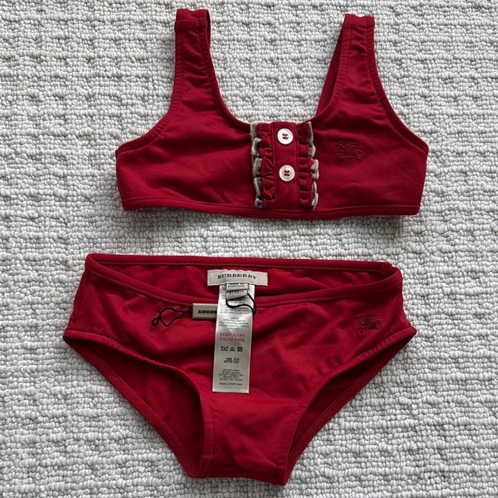 Burberry Kids Red Bikini Set